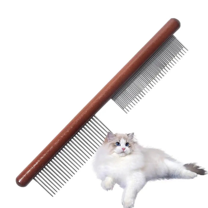 Wooden flea comb for dogs and cats for soothing care