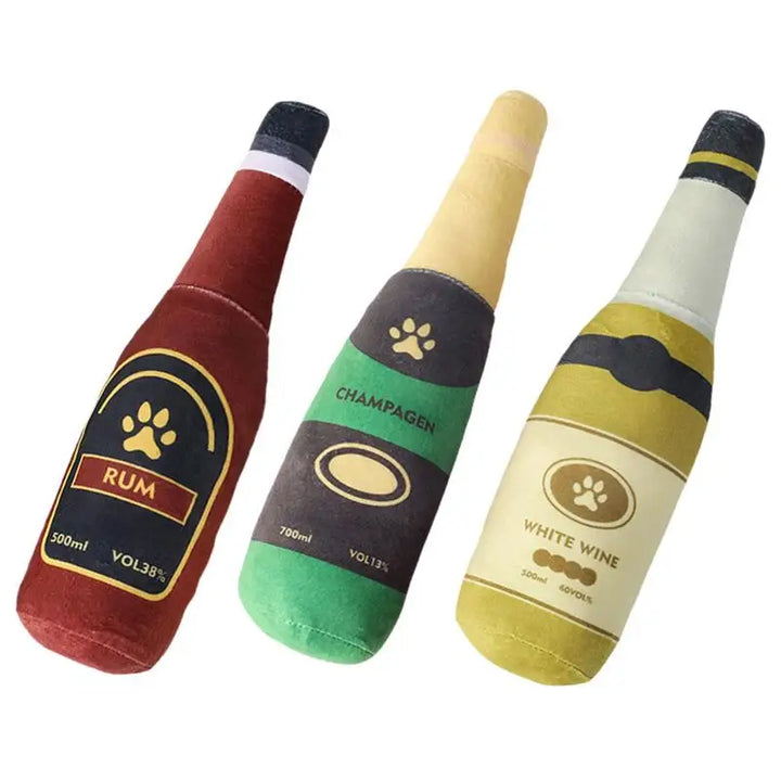 Plush Dog Bottle Toy: His Favorite Soft Treat